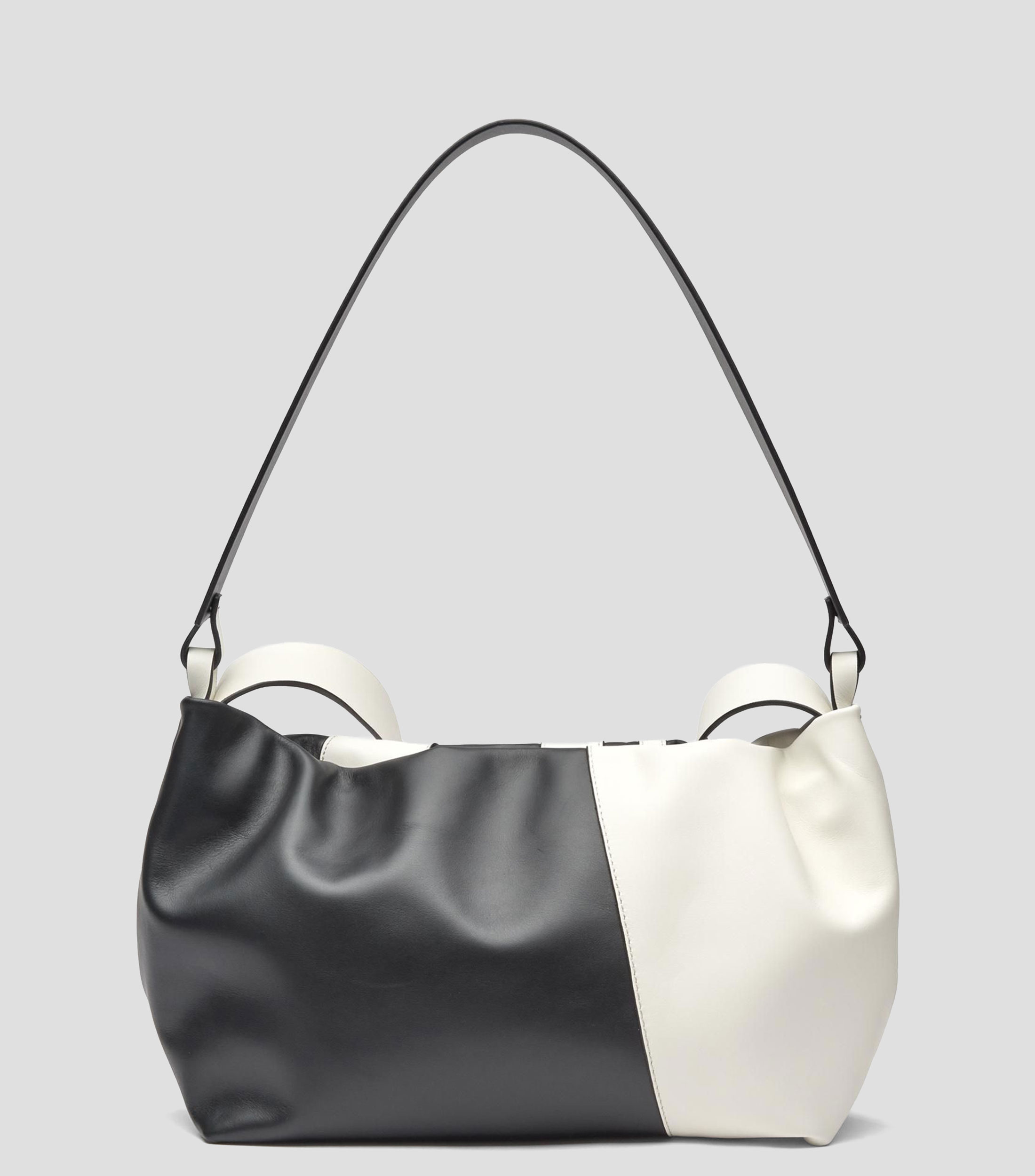 Bolsa shoulder en piel Doce con rayas Mujer